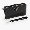 Γυναικεία Πορτοφόλια Laurel.Double Μαύρο ECOleather Guess Γυναικεία Πορτοφόλια Laurel.Double Μαύρο ECOleather Guess