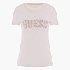 Γυναικείες Μπλούζες - Τοπ Lg.Lace Ροζ Βαμβάκι Guess Γυναικείες Μπλούζες - Τοπ Lg.Lace Ροζ Βαμβάκι Guess