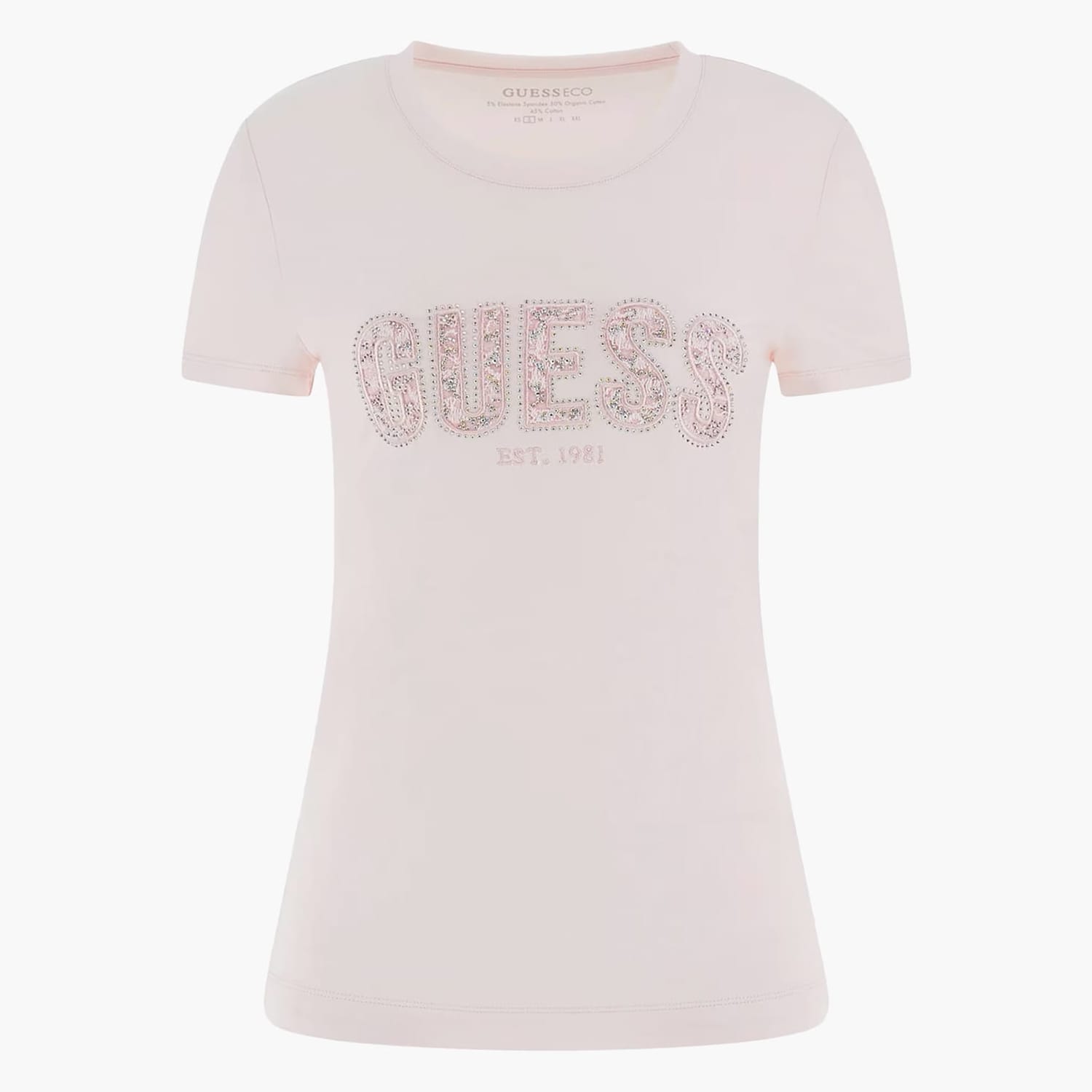 Γυναικείες Μπλούζες - Τοπ Lg.Lace Ροζ Βαμβάκι Guess