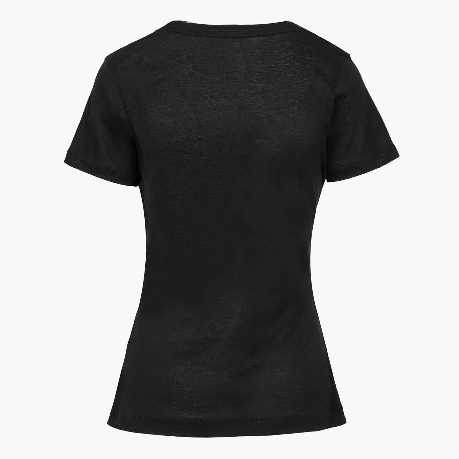 Women T-Shirts - Tops Light.Basic Black Lyocell Fabric Guess