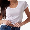Women T-Shirts - Tops Light.Basic White Lyocell Fabric Guess Women T-Shirts - Tops Light.Basic White Lyocell Fabric Guess