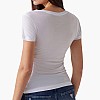 Women T-Shirts - Tops Light.Basic White Lyocell Fabric Guess Women T-Shirts - Tops Light.Basic White Lyocell Fabric Guess