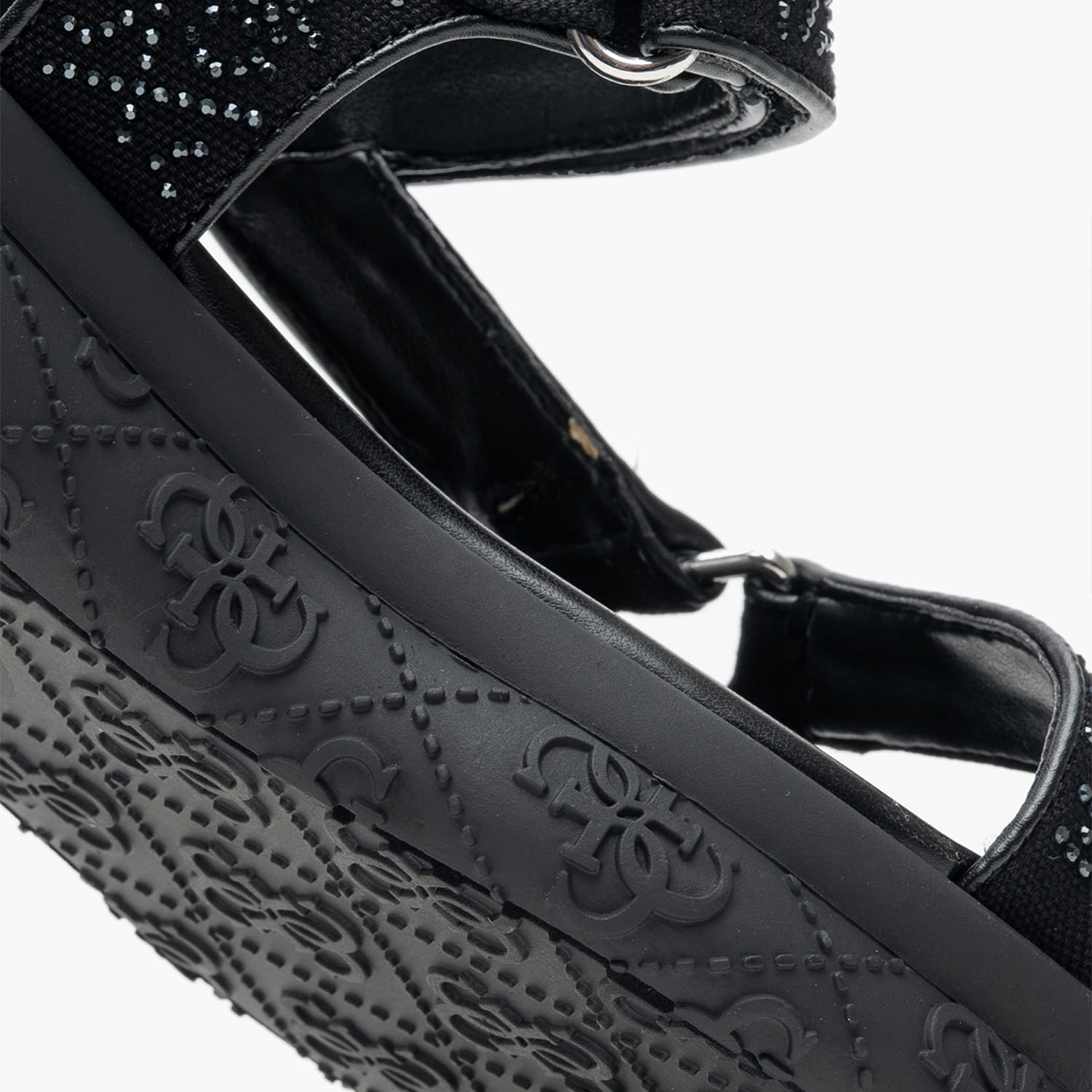 Women Platforms Low Lode Black Fabric Guess