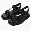 Women Platforms Low Lode Black Fabric Guess