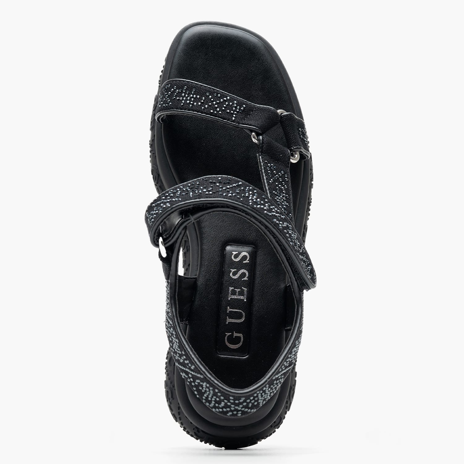 Women Platforms Low Lode Black Fabric Guess