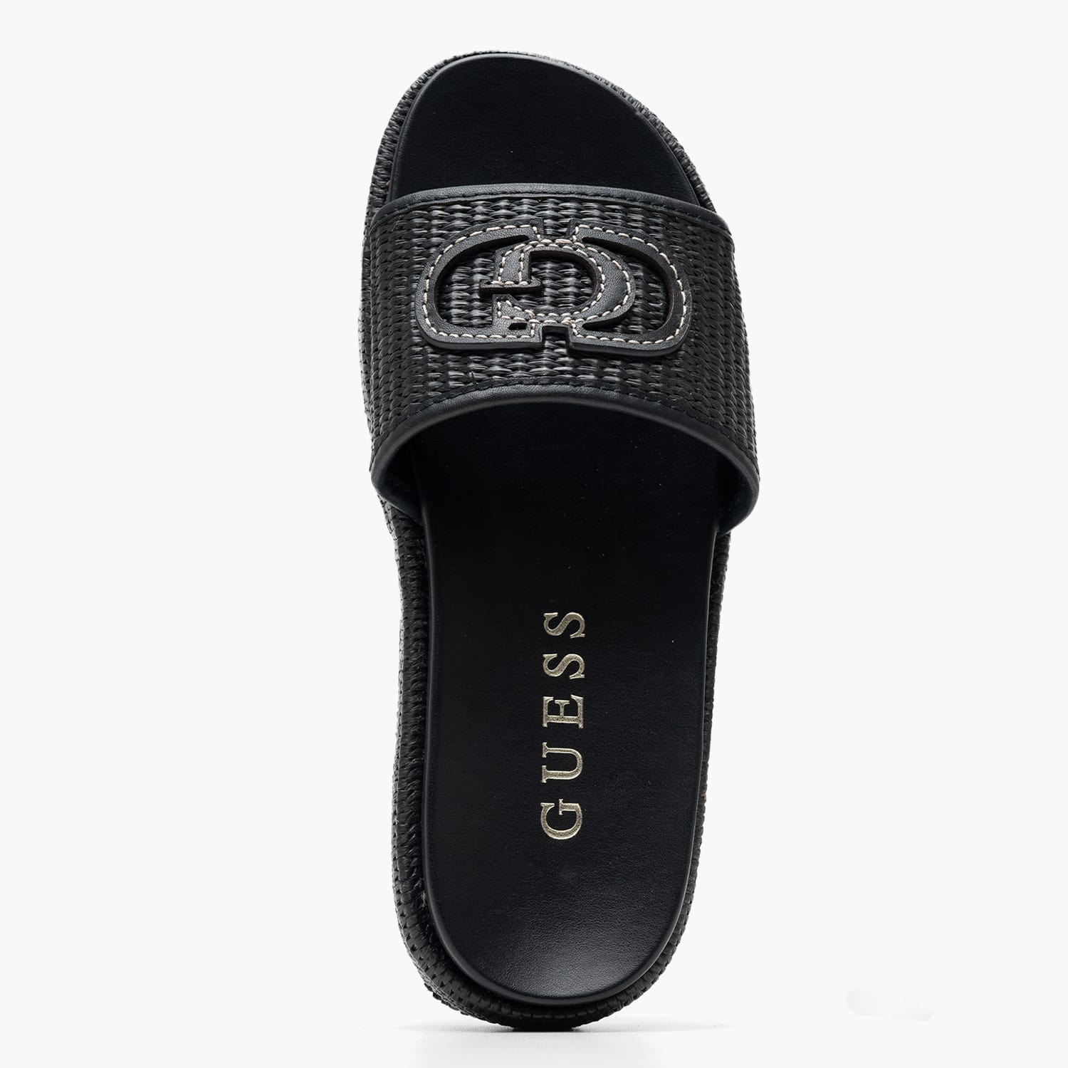 Γυναικείες Πλατφόρμες Χαμηλές Lonney Μαύρο Ψάθα Guess