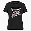 Γυναικείες Μπλούζες - Τοπ Love.Triangle Μαύρο Βαμβάκι Guess Γυναικείες Μπλούζες - Τοπ Love.Triangle Μαύρο Βαμβάκι Guess
