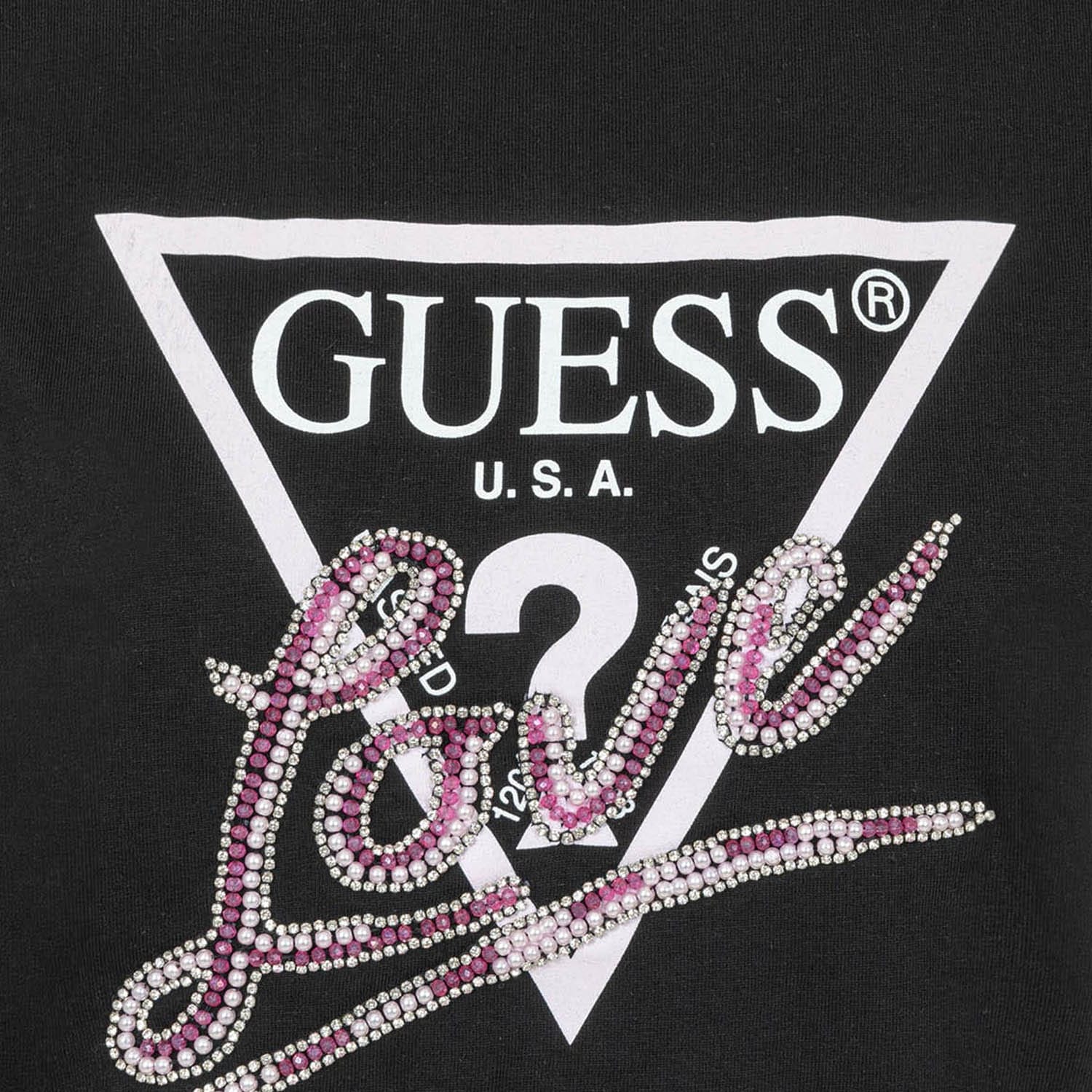 Γυναικείες Μπλούζες - Τοπ Love.Triangle Μαύρο Βαμβάκι Guess