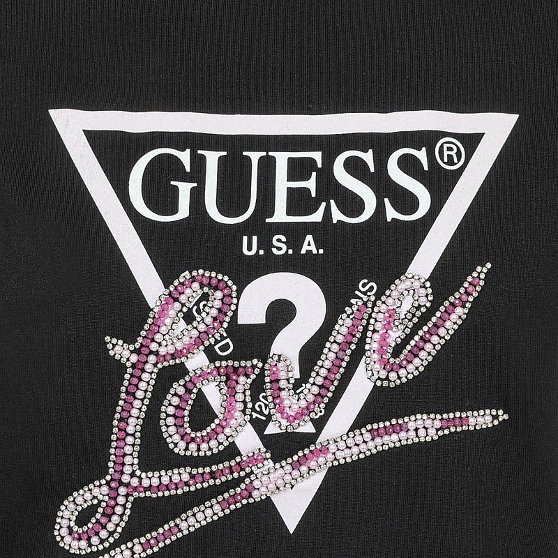 Γυναικείες Μπλούζες - Τοπ Love.Triangle Μαύρο Βαμβάκι Guess