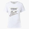 Γυναικείες Μπλούζες - Τοπ Love.Triangle Άσπρο Βαμβάκι Guess Γυναικείες Μπλούζες - Τοπ Love.Triangle Άσπρο Βαμβάκι Guess