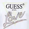 Γυναικείες Μπλούζες - Τοπ Love.Triangle Άσπρο Βαμβάκι Guess Γυναικείες Μπλούζες - Τοπ Love.Triangle Άσπρο Βαμβάκι Guess
