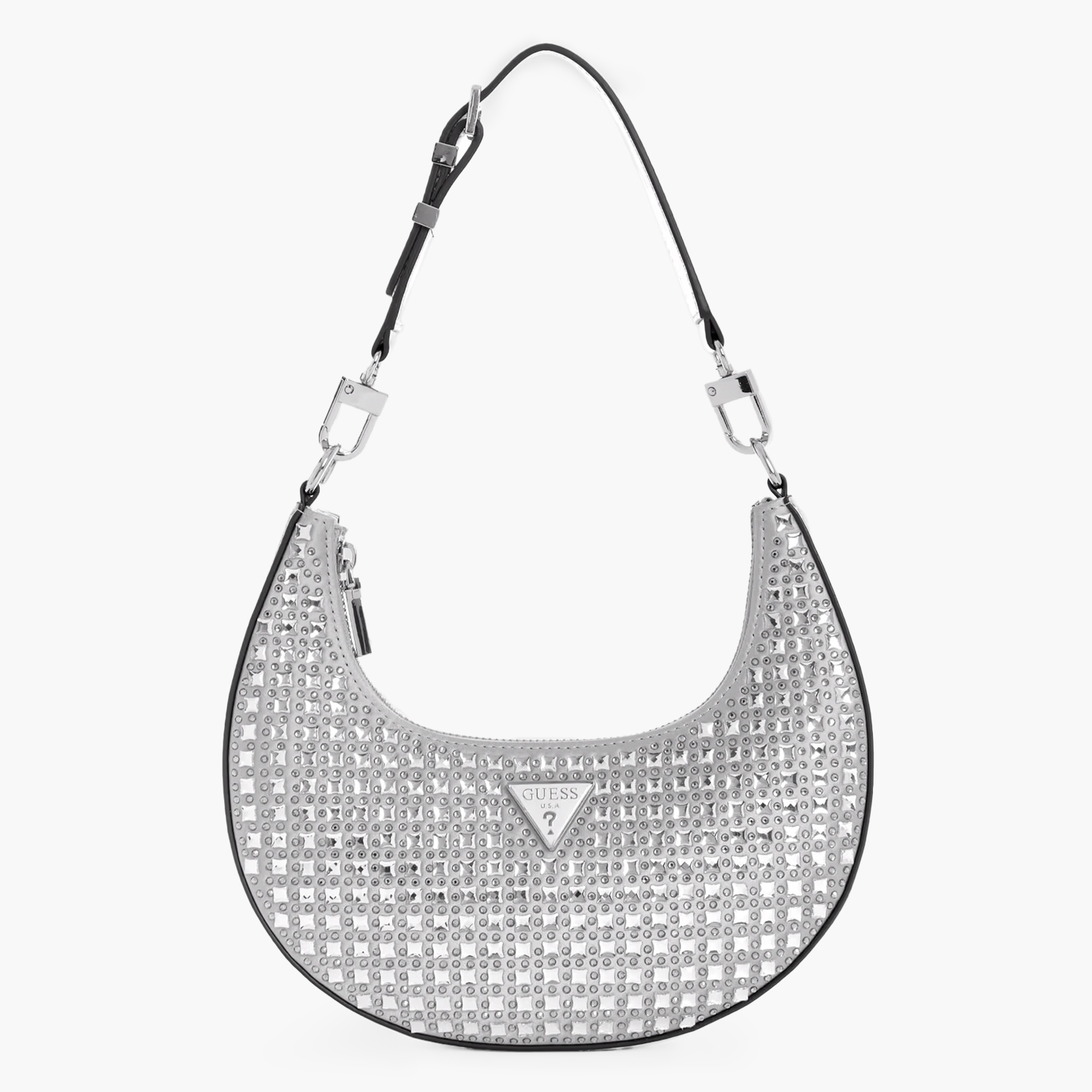 Γυναικείες Τσάντες Lua.Hobo Ασημί Strass Guess