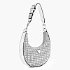 Γυναικείες Τσάντες Lua.Hobo Ασημί Strass Guess