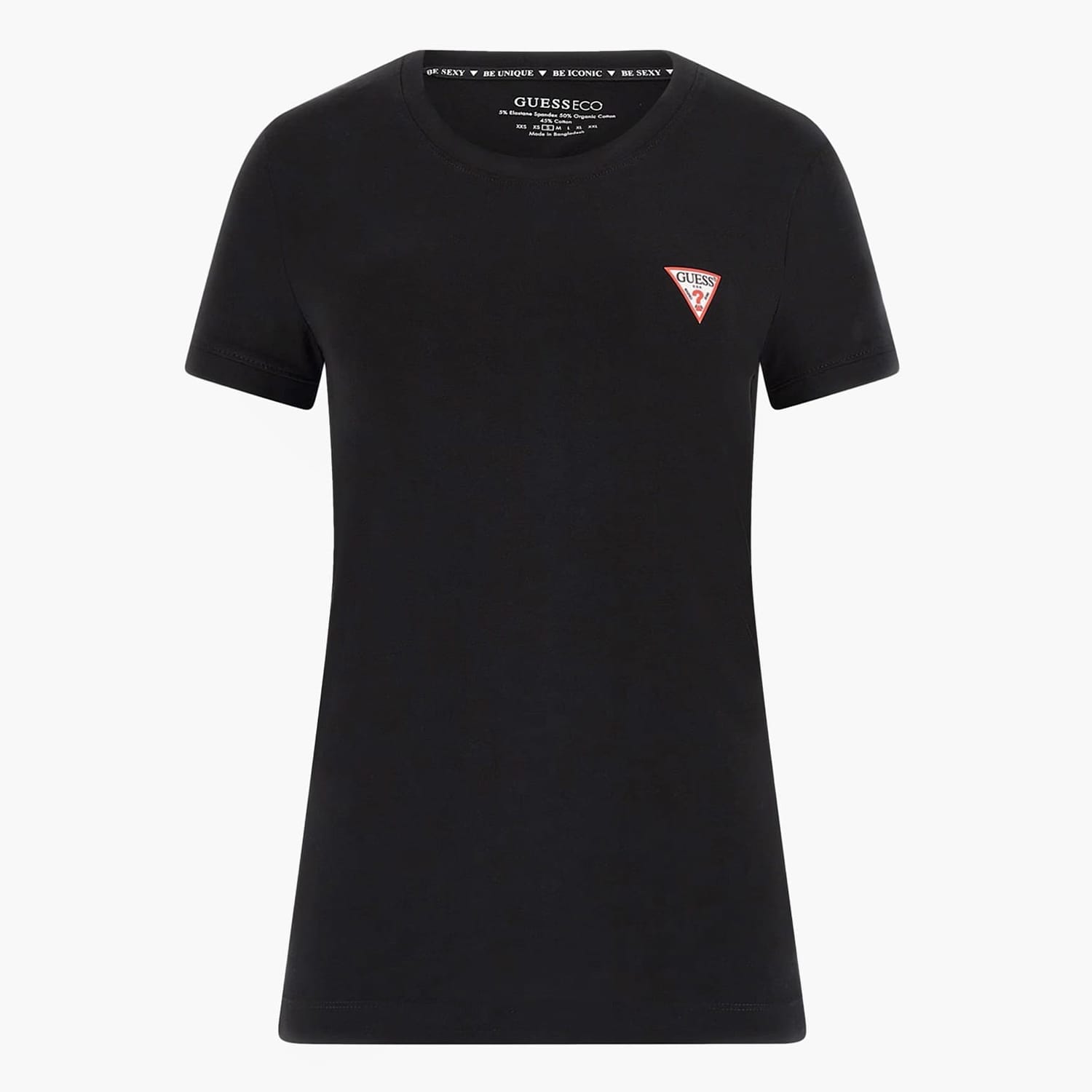 Γυναικείες Μπλούζες - Τοπ Mini.Triangle Μαύρο Βαμβάκι Guess
