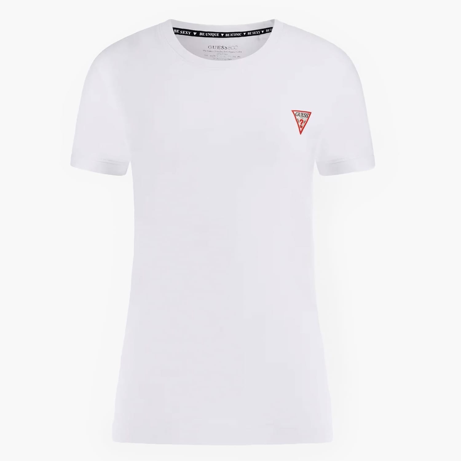Γυναικείες Μπλούζες - Τοπ Mini.Triangle Άσπρο Βαμβάκι Guess