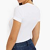 Γυναικείες Μπλούζες - Τοπ Mini.Triangle Άσπρο Βαμβάκι Guess Γυναικείες Μπλούζες - Τοπ Mini.Triangle Άσπρο Βαμβάκι Guess