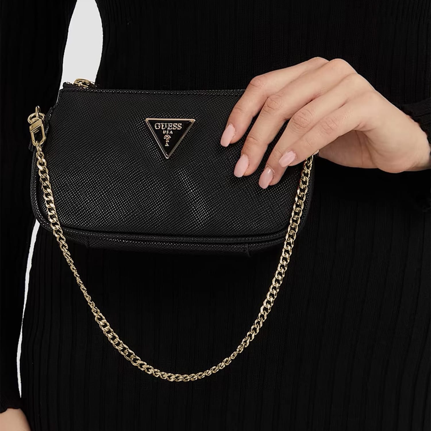 Γυναικείες Τσάντες Noelle.Pouch24 Μαύρο ECOleather Guess Γυναικείες Τσάντες Noelle.Pouch24 Μαύρο ECOleather Guess