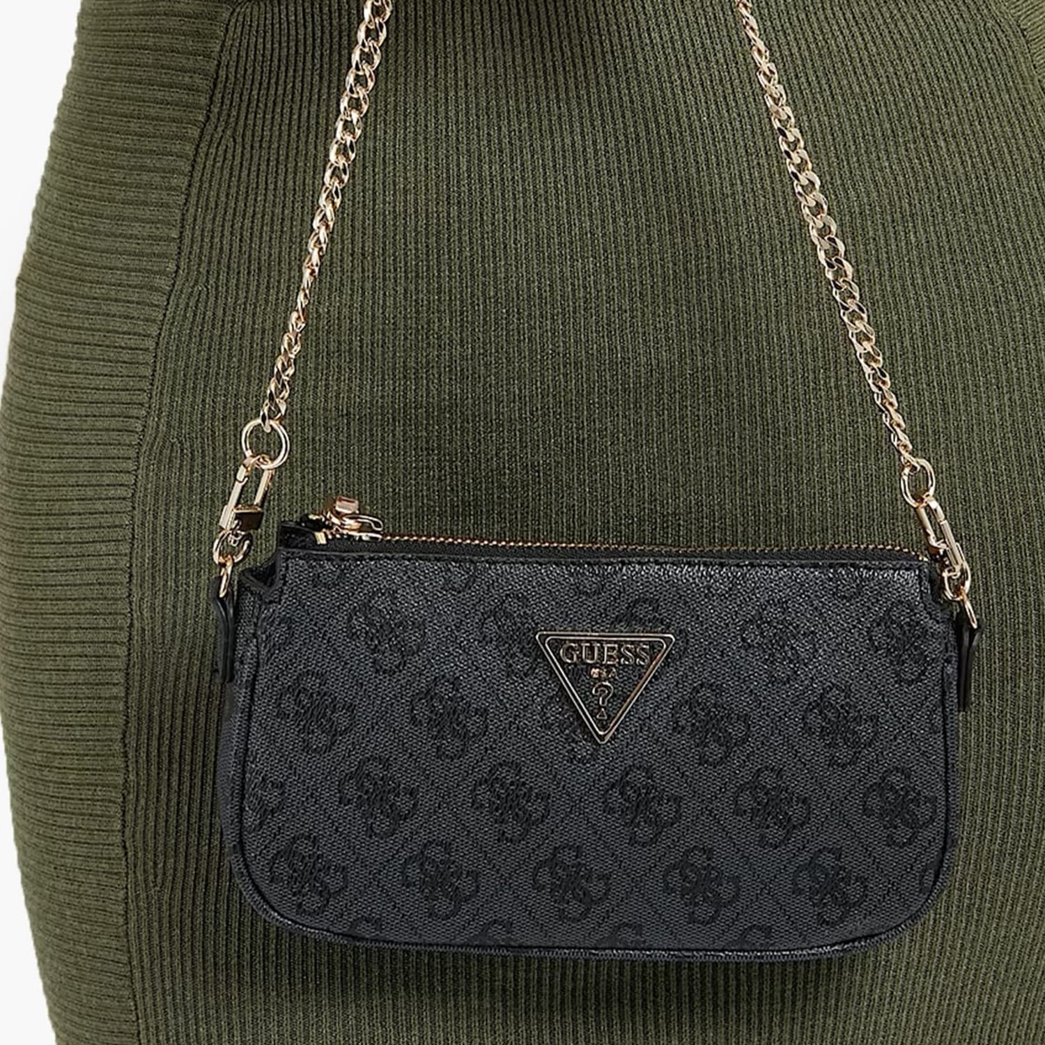Women Bags Noelle.Pouch Grey ECOleather Guess Women Bags Noelle.Pouch Grey ECOleather Guess