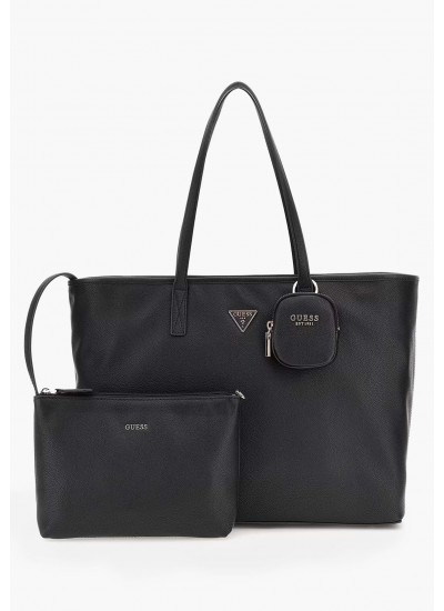 Γυναικεία Πορτοφόλια Emilee.Zip Μαύρο ECOleather Guess