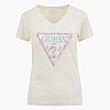 Women T-Shirts - Tops Python.Triangle Beige Cotton Guess