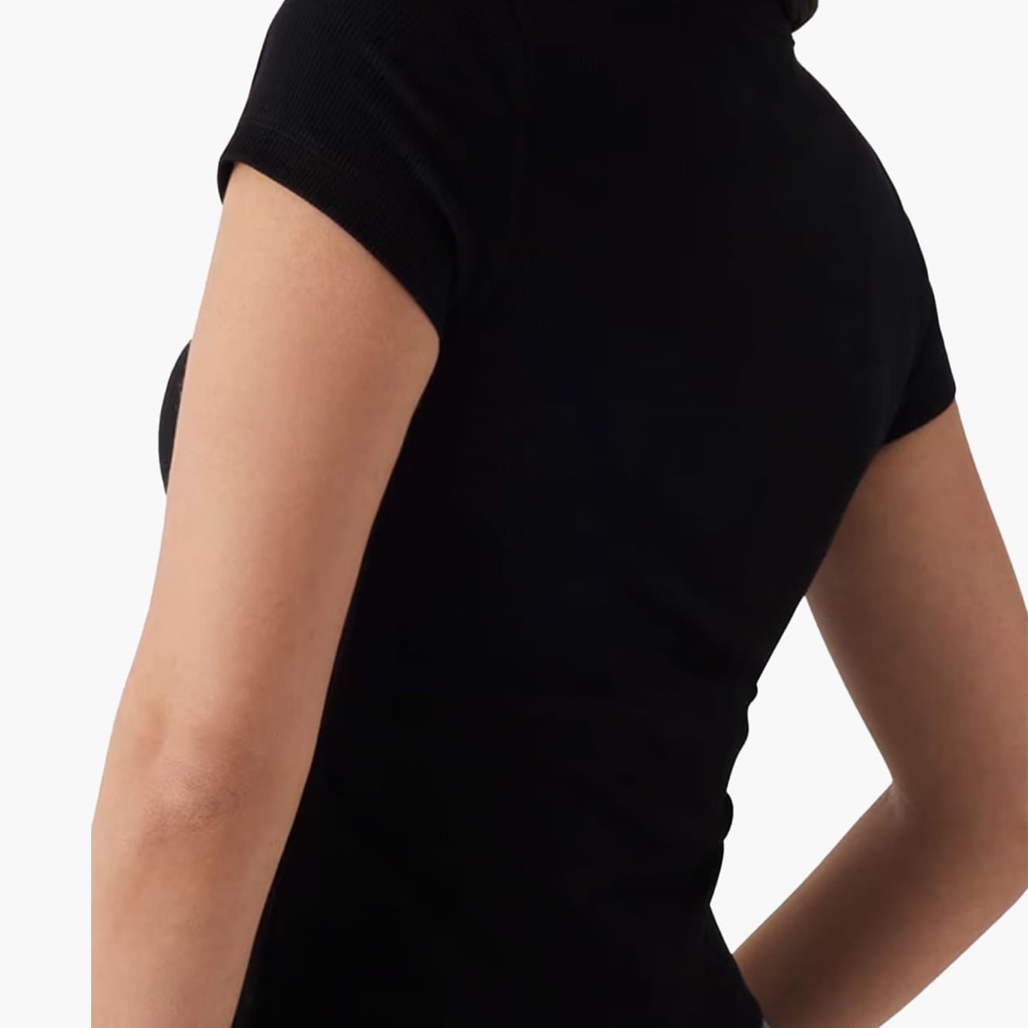 Γυναικείες Μπλούζες - Τοπ Rib.Tee Μαύρο Βαμβάκι Guess Γυναικείες Μπλούζες - Τοπ Rib.Tee Μαύρο Βαμβάκι Guess