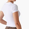 Γυναικείες Μπλούζες - Τοπ Rib.Tee Άσπρο Βαμβάκι Guess