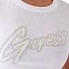 Γυναικείες Μπλούζες - Τοπ Rib.Tee Άσπρο Βαμβάκι Guess