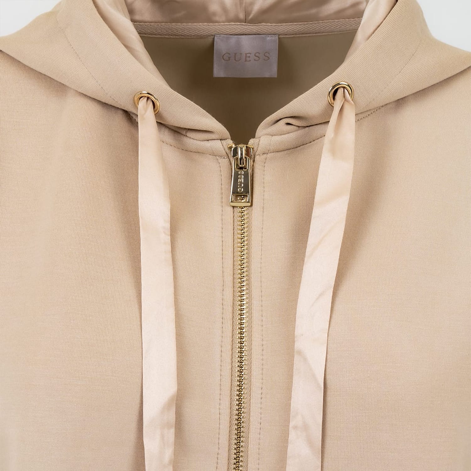 Women Cardigans Scuba.Sweatshirt Beige Polyester Guess Women Cardigans Scuba.Sweatshirt Beige Polyester Guess