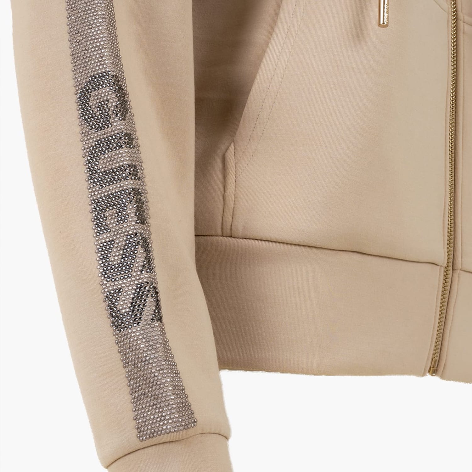 Women Cardigans Scuba.Sweatshirt Beige Polyester Guess Women Cardigans Scuba.Sweatshirt Beige Polyester Guess