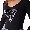 Women T-Shirts - Tops Shiny.Tee Black Cotton Guess Women T-Shirts - Tops Shiny.Tee Black Cotton Guess