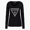 Women T-Shirts - Tops Shiny.Tee Black Cotton Guess Women T-Shirts - Tops Shiny.Tee Black Cotton Guess