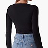 Women T-Shirts - Tops Shiny.Tee Black Cotton Guess Women T-Shirts - Tops Shiny.Tee Black Cotton Guess