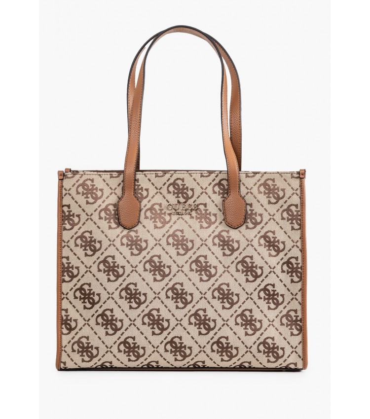 Γυναικείες Τσάντες Silvana.J Μπεζ ECOleather-Ύφασμα Guess Γυναικείες Τσάντες Silvana.J Μπεζ ECOleather-Ύφασμα Guess