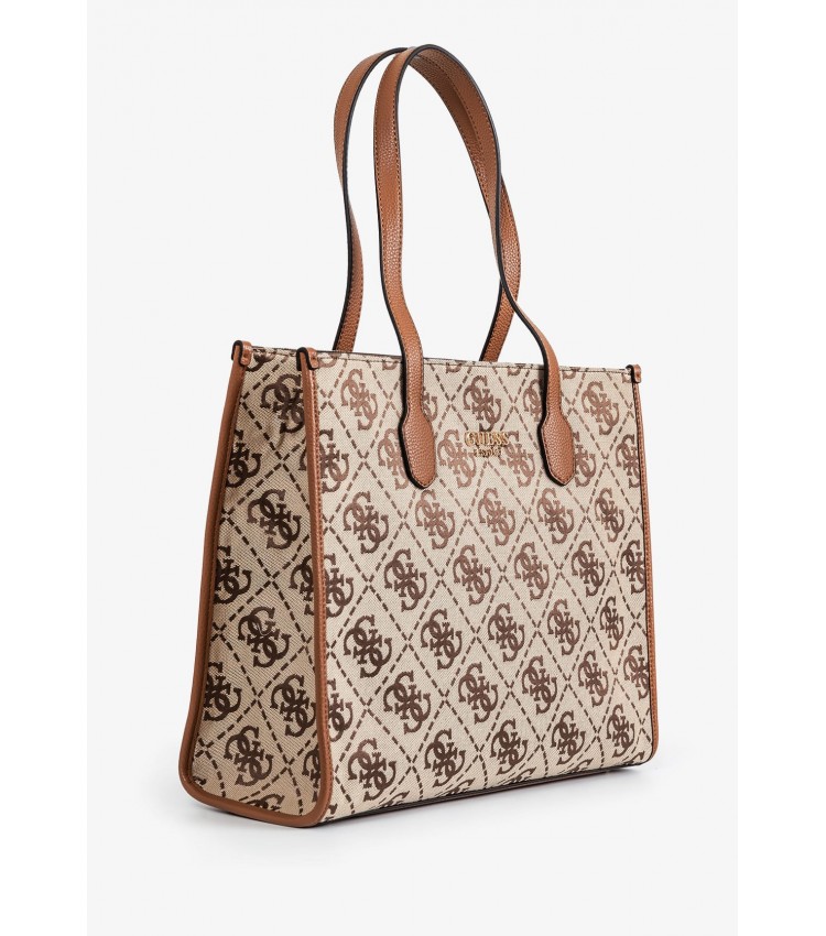 Γυναικείες Τσάντες Silvana.J Μπεζ ECOleather-Ύφασμα Guess Γυναικείες Τσάντες Silvana.J Μπεζ ECOleather-Ύφασμα Guess
