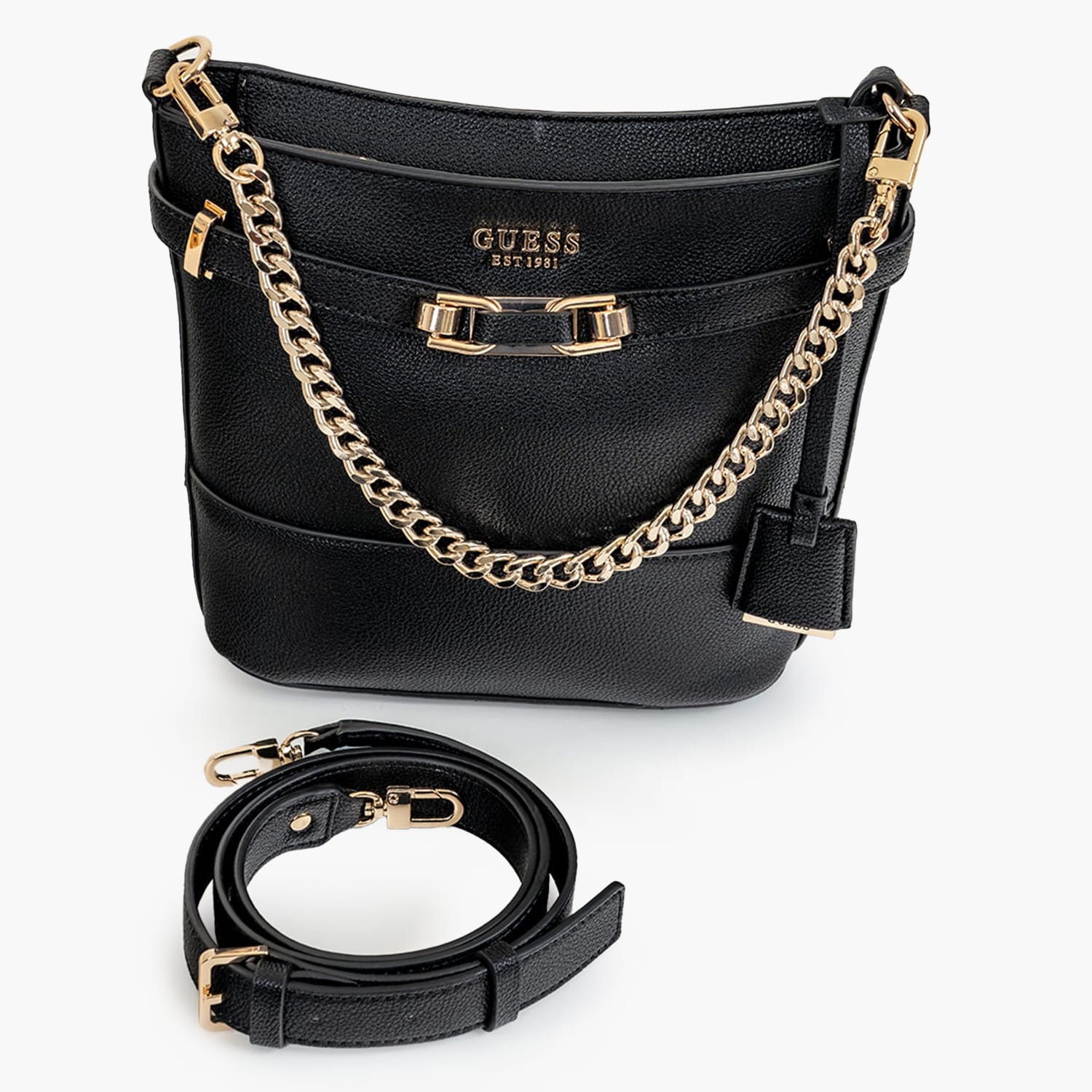 Γυναικείες Τσάντες Silvye.Bucket Μαύρο ECOleather Guess Γυναικείες Τσάντες Silvye.Bucket Μαύρο ECOleather Guess