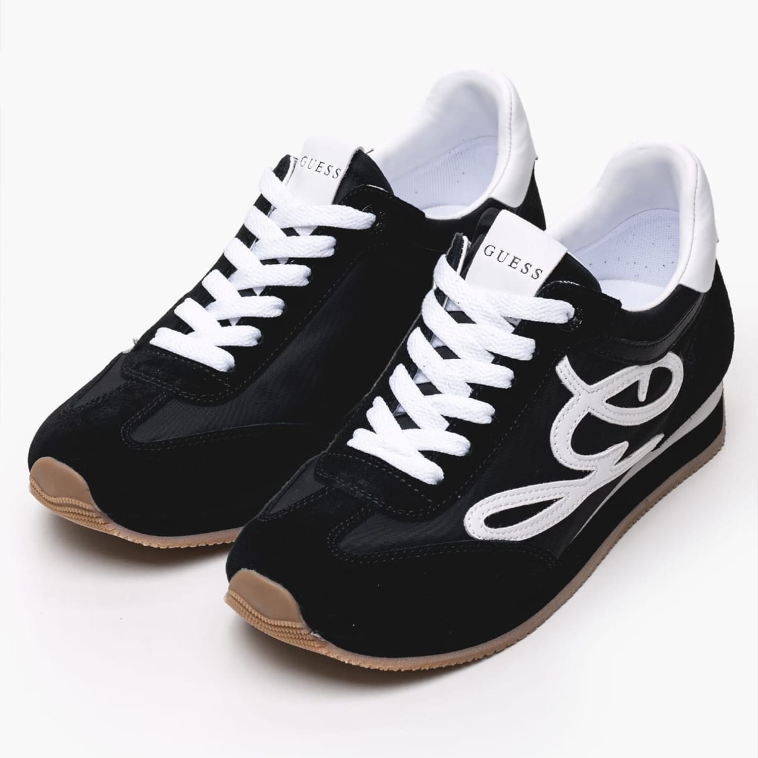 Women Casual Shoes Skroll Black Buckskin-Fabric Guess Women Casual Shoes Skroll Black Buckskin-Fabric Guess