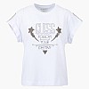 Γυναικείες Μπλούζες - Τοπ Sleeves.Strass Άσπρο Βαμβάκι Guess Γυναικείες Μπλούζες - Τοπ Sleeves.Strass Άσπρο Βαμβάκι Guess