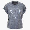 Γυναικείες Μπλούζες - Τοπ Sleeves.Strass Γκρι Βαμβάκι Guess