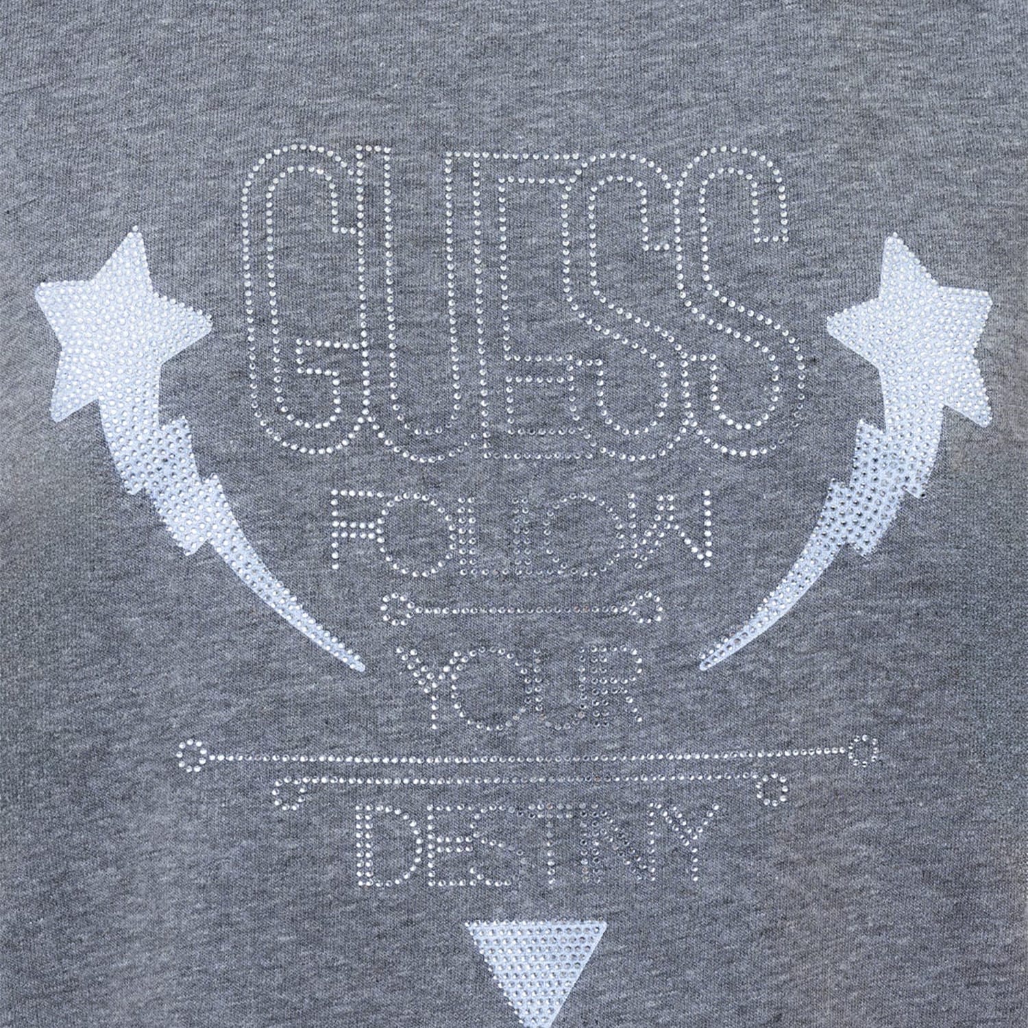 Γυναικείες Μπλούζες - Τοπ Sleeves.Strass Γκρι Βαμβάκι Guess