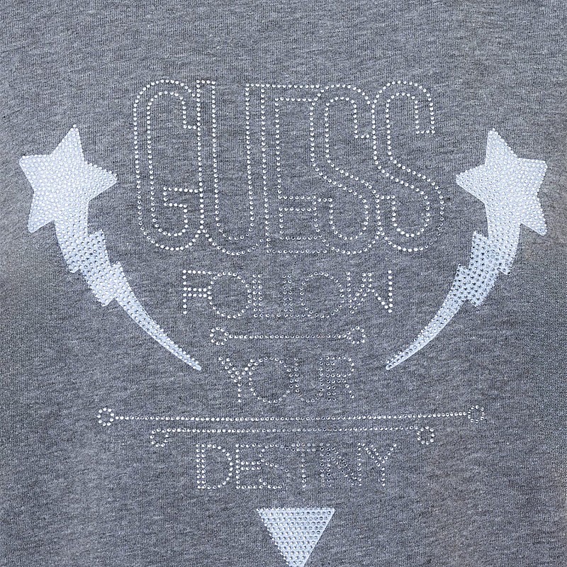 Γυναικείες Μπλούζες - Τοπ Sleeves.Strass Γκρι Βαμβάκι Guess