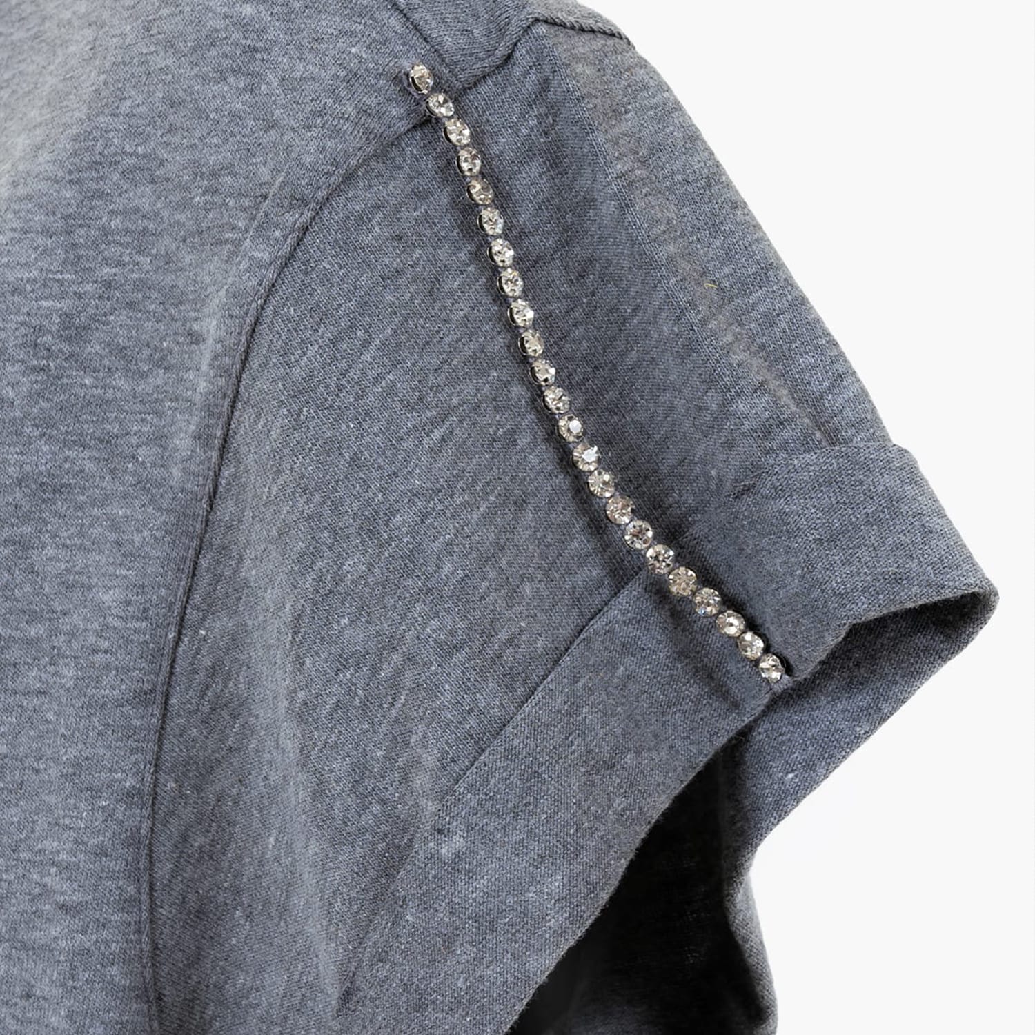 Γυναικείες Μπλούζες - Τοπ Sleeves.Strass Γκρι Βαμβάκι Guess