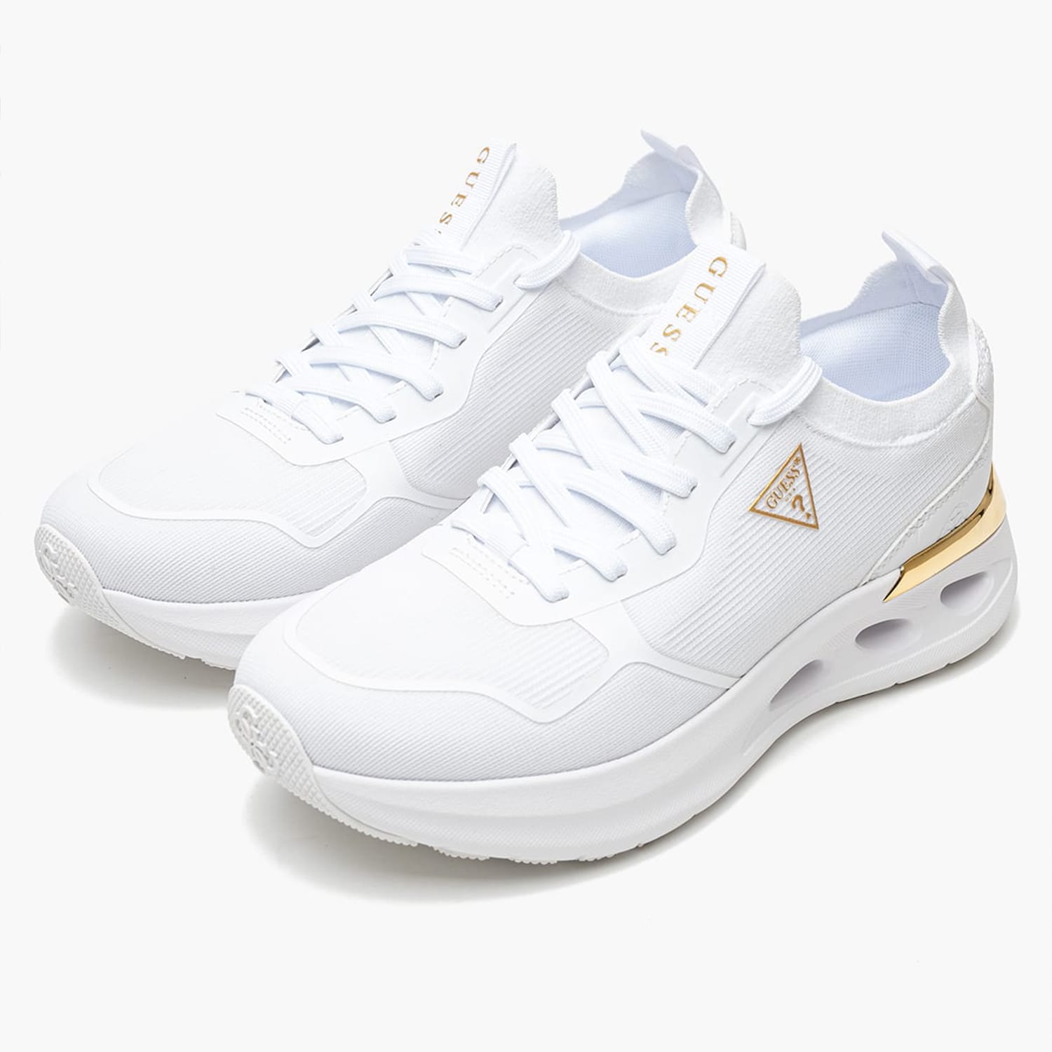 Women Casual Shoes Solite White ECOleather-Fabric Guess Women Casual Shoes Solite White ECOleather-Fabric Guess