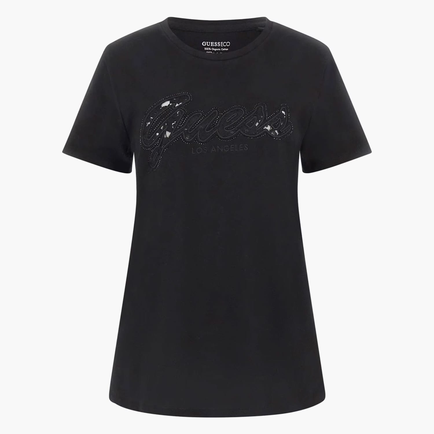 Γυναικείες Μπλούζες - Τοπ Ss.Easytee Μαύρο Βαμβάκι Guess