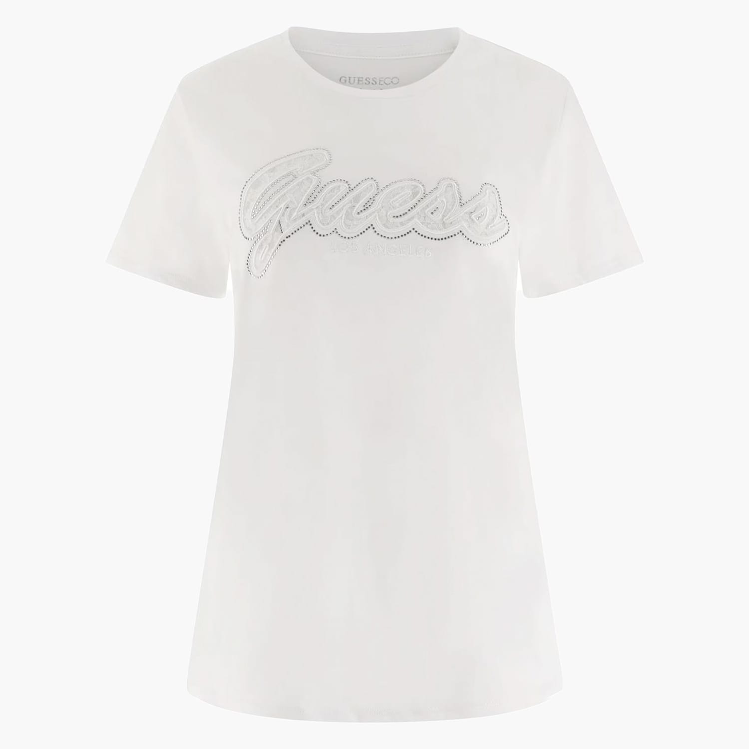 Γυναικείες Μπλούζες - Τοπ Ss.Easytee Άσπρο Βαμβάκι Guess