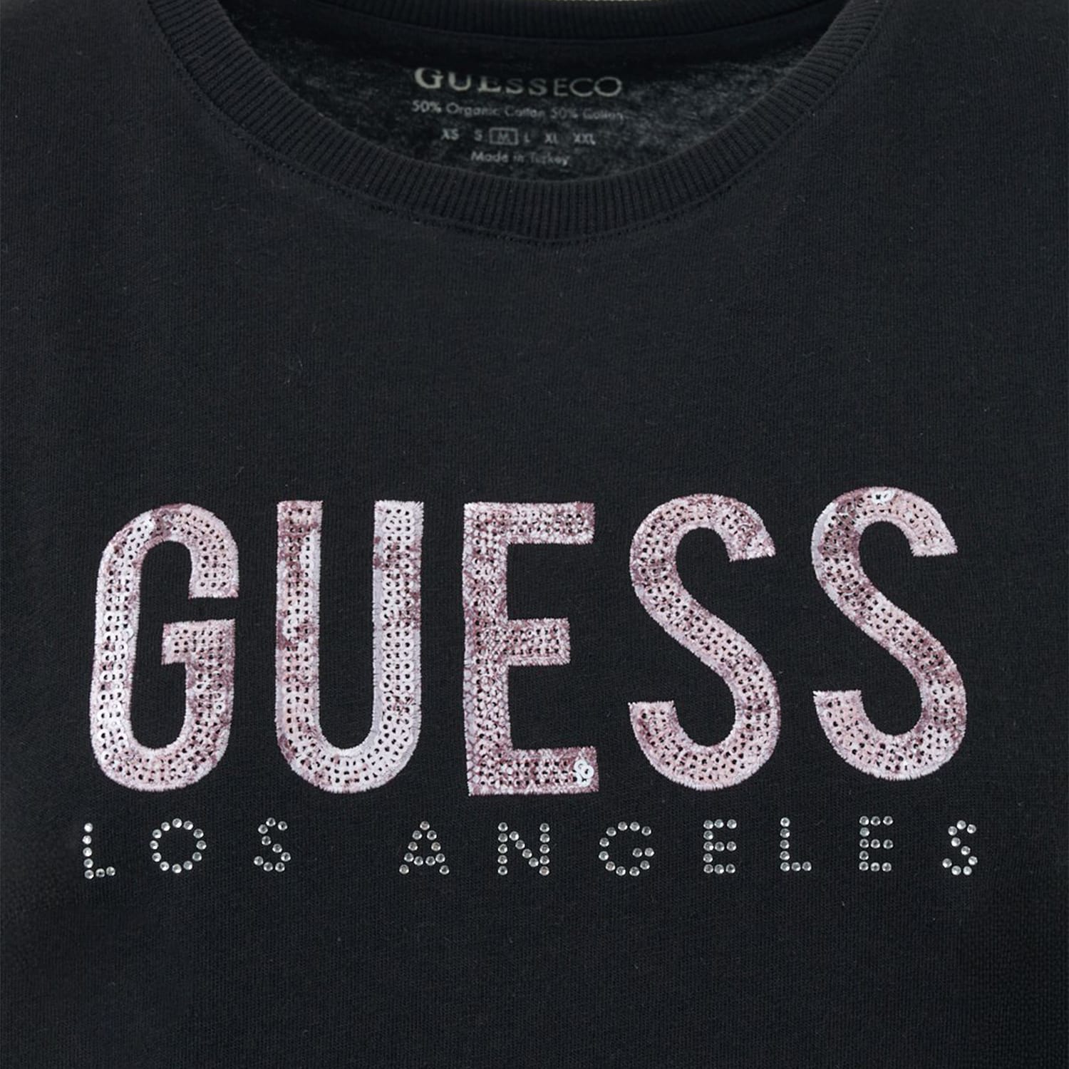 Γυναικείες Μπλούζες - Τοπ Ss.Python.Lg Μαύρο Βαμβάκι Guess