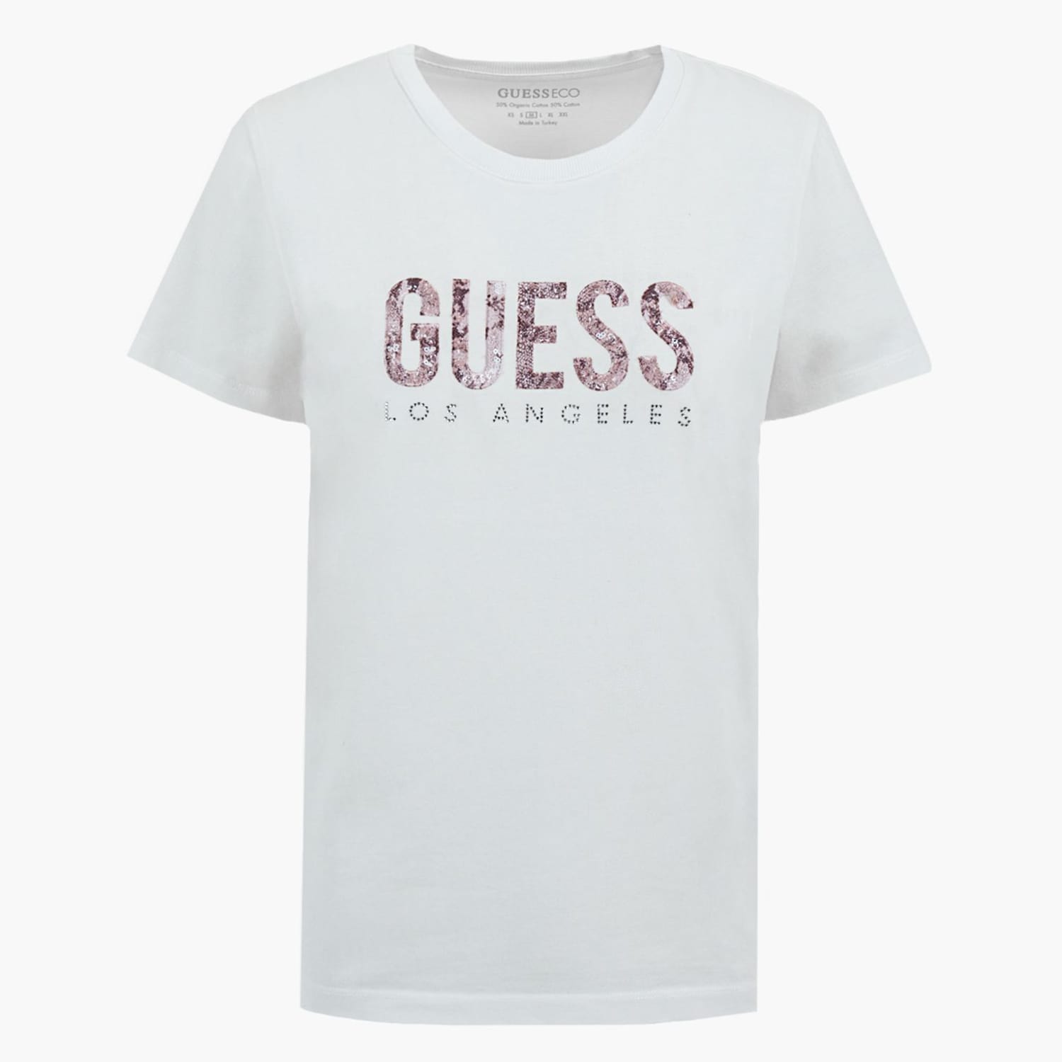 Γυναικείες Μπλούζες - Τοπ Ss.Python.Lg Άσπρο Βαμβάκι Guess