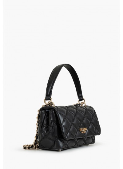Γυναικείες Τσάντες Tamsin.Flap Μαύρο ECOleather Guess