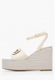 Γυναικείες Πλατφόρμες Ψηλές Tanvee Μπεζ Δέρμα Guess
