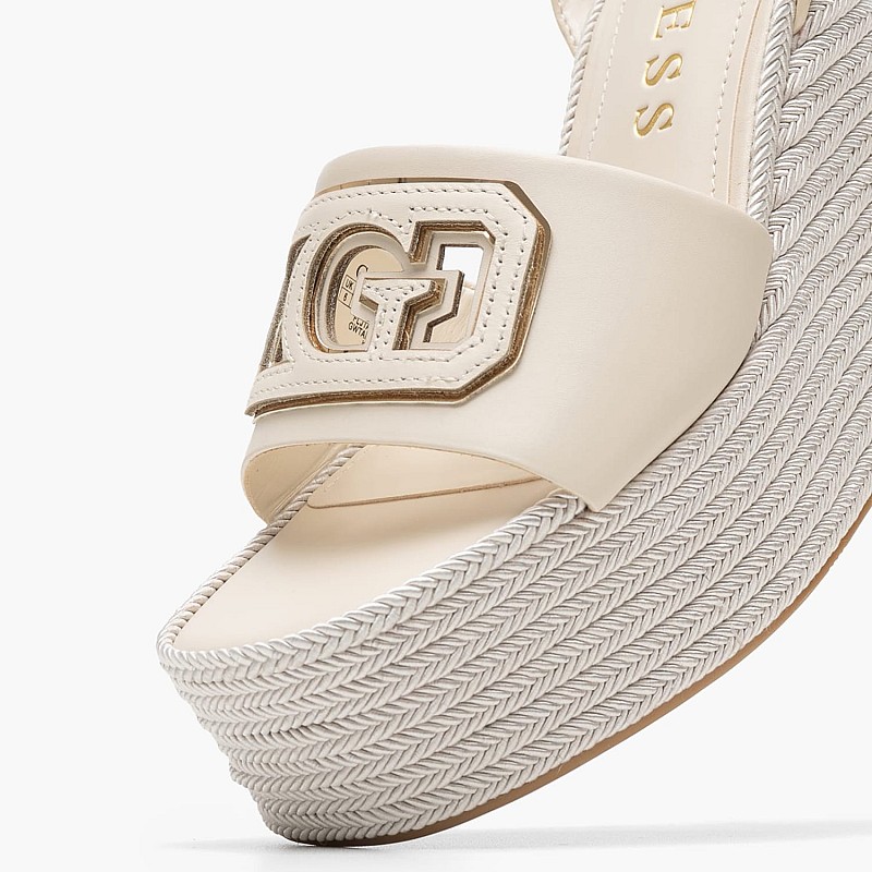 Γυναικείες Πλατφόρμες Ψηλές Tanvee Μπεζ Δέρμα Guess