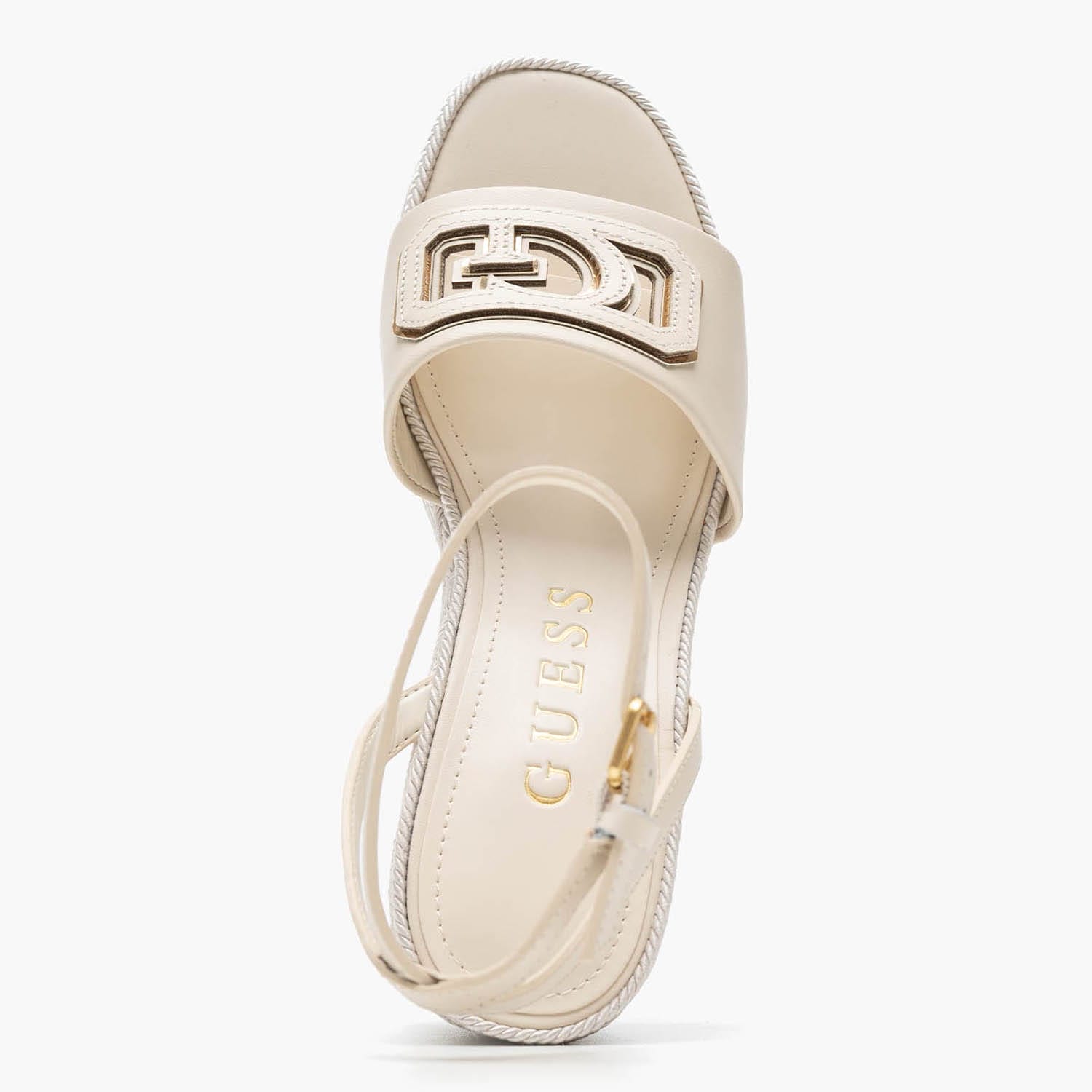 Women Platforms High Tanvee Beige Leather Guess Women Platforms High Tanvee Beige Leather Guess